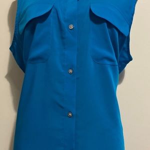 DKNYC Camp Blouse Turquoise
